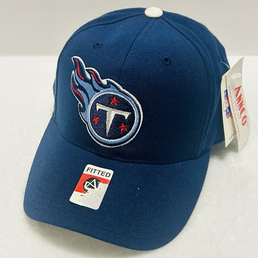Annco Game Day Vintage Tennessee Titans Fitted Hat Cap 7 1/4 Blue NFL Football